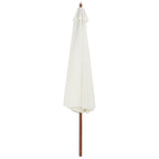 Vidaxl parasol met houten paal 350 cm zandwit