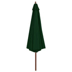Vidaxl parasol met houten paal 350 cm groen