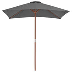 Vidaxl parasol met houten paal 150x200 cm antraciet