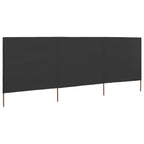 VidaXL Windscherm 3-panelen 400x120 cm stof antraciet
