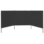 VidaXL Windscherm 3-panelen 400x120 cm stof antraciet