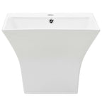 Vidaxl wasbak wandgemonteerd 500x450x410 mm keramiek wit