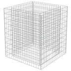 Vidaxl gabion plantenbak verhoogd 90x90x100 cm gegalvaniseerd staal