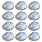 Vidaxl led-wandlampen solar rond zilver 12 st