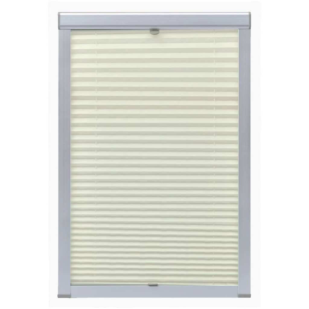 Vidaxl rolgordijn geplooid crème pk06