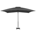 Vidaxl zweefparasol met aluminium paal 250x250 cm antracietkleurig