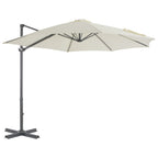 Vidaxl zweefparasol met aluminium paal 300 cm zandkleurig