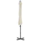 Vidaxl zweefparasol met aluminium paal 300 cm zandkleurig