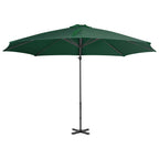 Vidaxl zweefparasol met aluminium paal 300 cm groen
