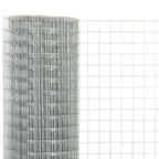 Vidaxl kippengaas 10x1,5 m gegalvaniseerd staal zilverkleurig
