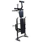 VidaXL Gewichtenbank met gewichtenrek en halterset 60,5 kg