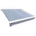 Vidaxl luifeldoek 350x250 cm canvas blauw en wit
