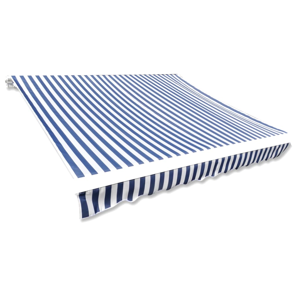 Vidaxl luifeldoek 350x250 cm canvas blauw en wit