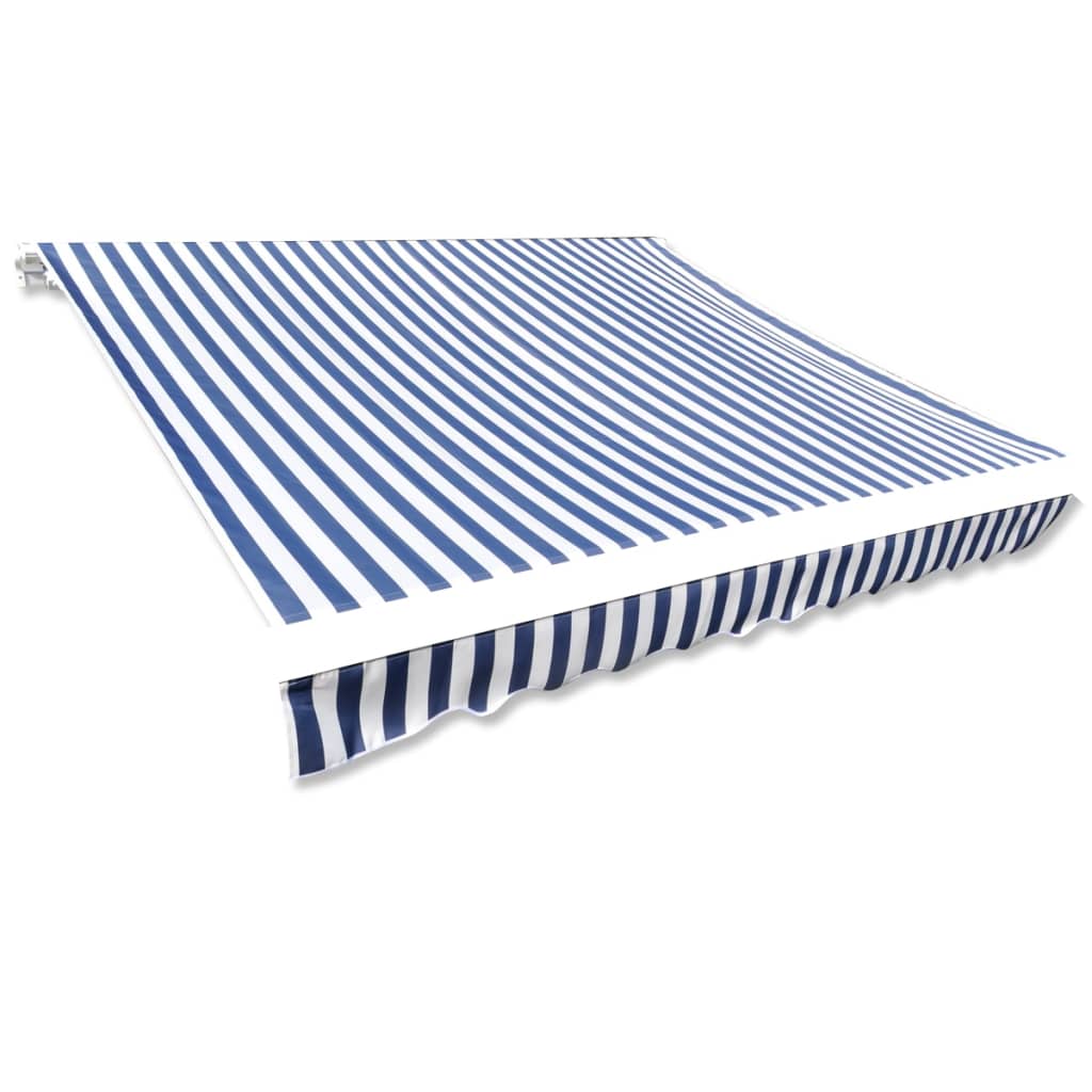 Vidaxl luifeldoek 450x300 cm canvas blauw en wit