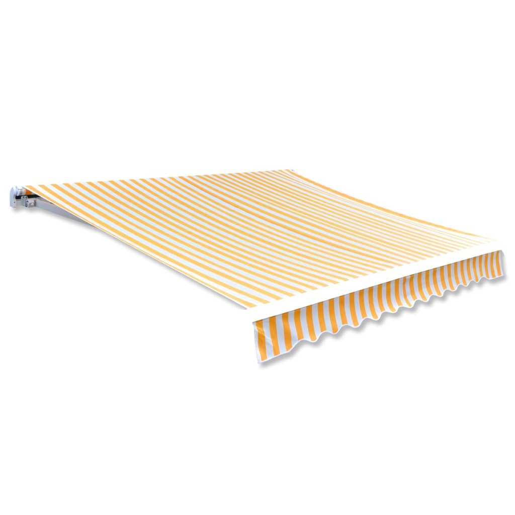 Vidaxl luifeldoek 450x300 cm canvas oranje en wit