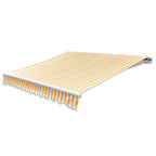 Vidaxl luifeldoek 450x300 cm canvas oranje en wit