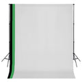 VidaXL Fotostudioset met 3 katoenen achtergronden en frame 3x3 m
