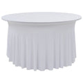 Vidaxl 2 st tafelhoezen stretch met rok 150x74 cm wit