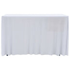 Vidaxl 2 st tafelhoezen stretch met rok 183x76x74 cm wit
