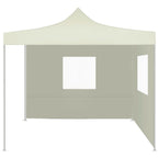 Vidaxl vouwtent met 2 wanden 291x291x315 cm crème