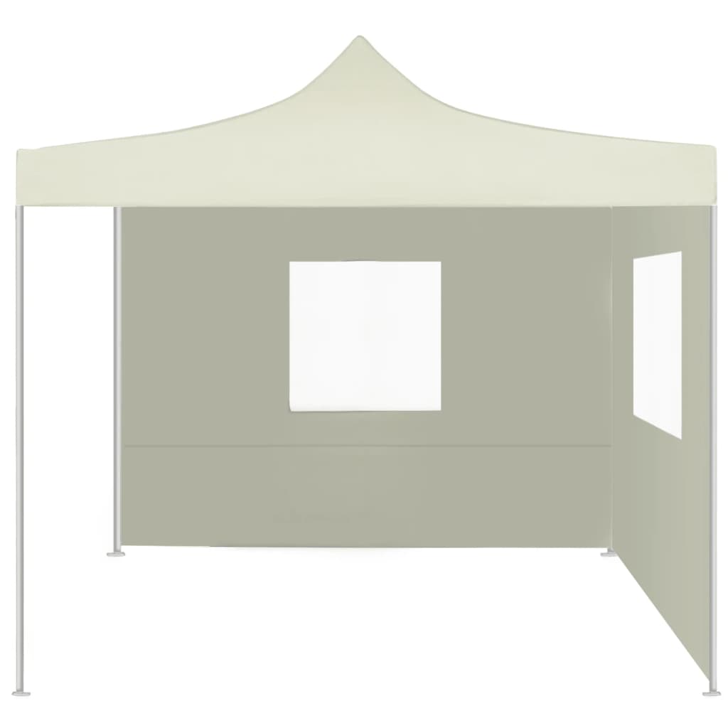 Vidaxl vouwtent met 2 wanden 291x291x315 cm crème