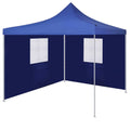 Vidaxl vouwtent met 2 wanden 3x3 m blauw