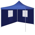 Vidaxl vouwtent met 2 wanden 3x3 m blauw