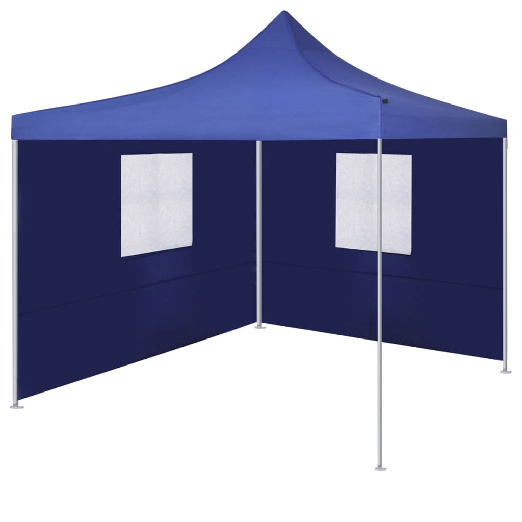 Vidaxl vouwtent met 2 wanden 3x3 m blauw