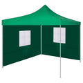 Vidaxl vouwtent met 2 wanden 3x3 m groen
