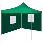 Vidaxl vouwtent met 2 wanden 3x3 m groen