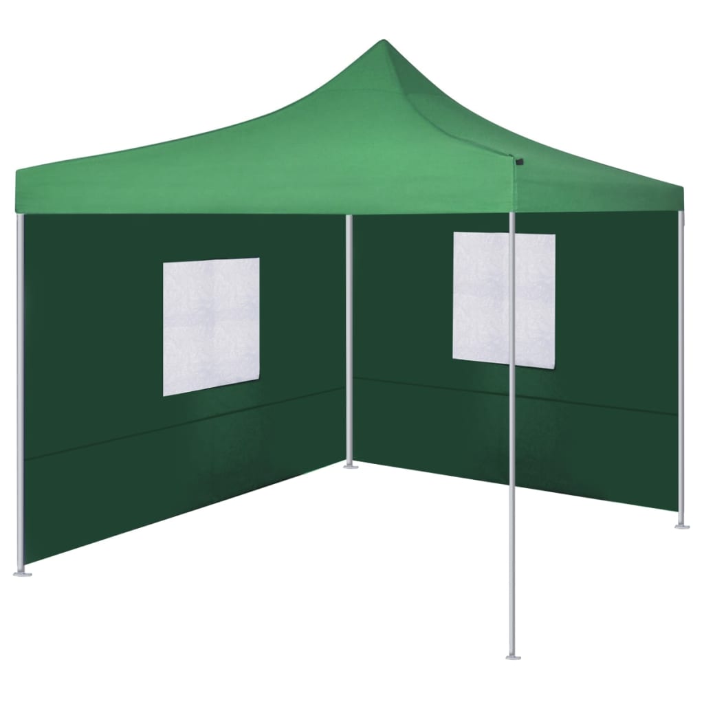 Vidaxl vouwtent met 2 wanden 3x3 m groen