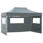 Vidaxl vouwtent pop-up met 4 zijwanden 3x4,5 m antraciet