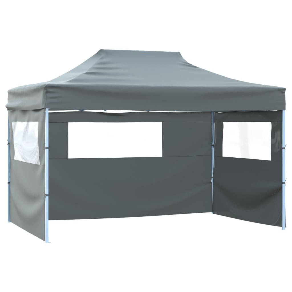 Vidaxl vouwtent pop-up met 4 zijwanden 3x4,5 m antraciet