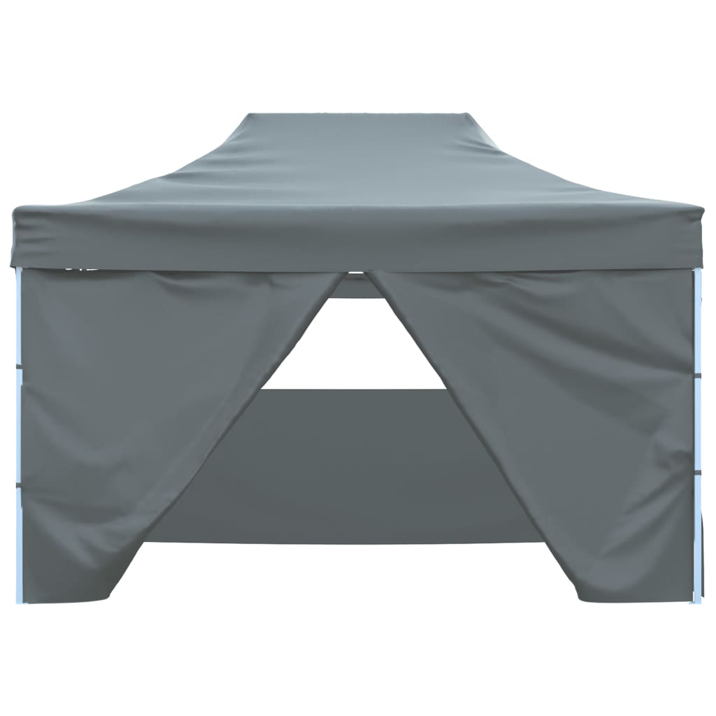 Vidaxl vouwtent pop-up met 4 zijwanden 3x4,5 m antraciet