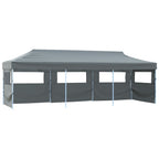 VidaXL Vouwtent pop-up met 5 zijwanden 3x9 m antraciet