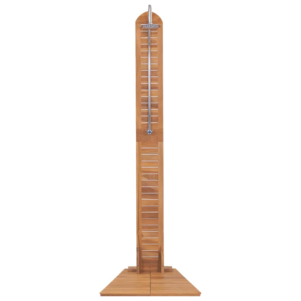 Vidaxl buitendouche 70x75x204 cm massief teakhout