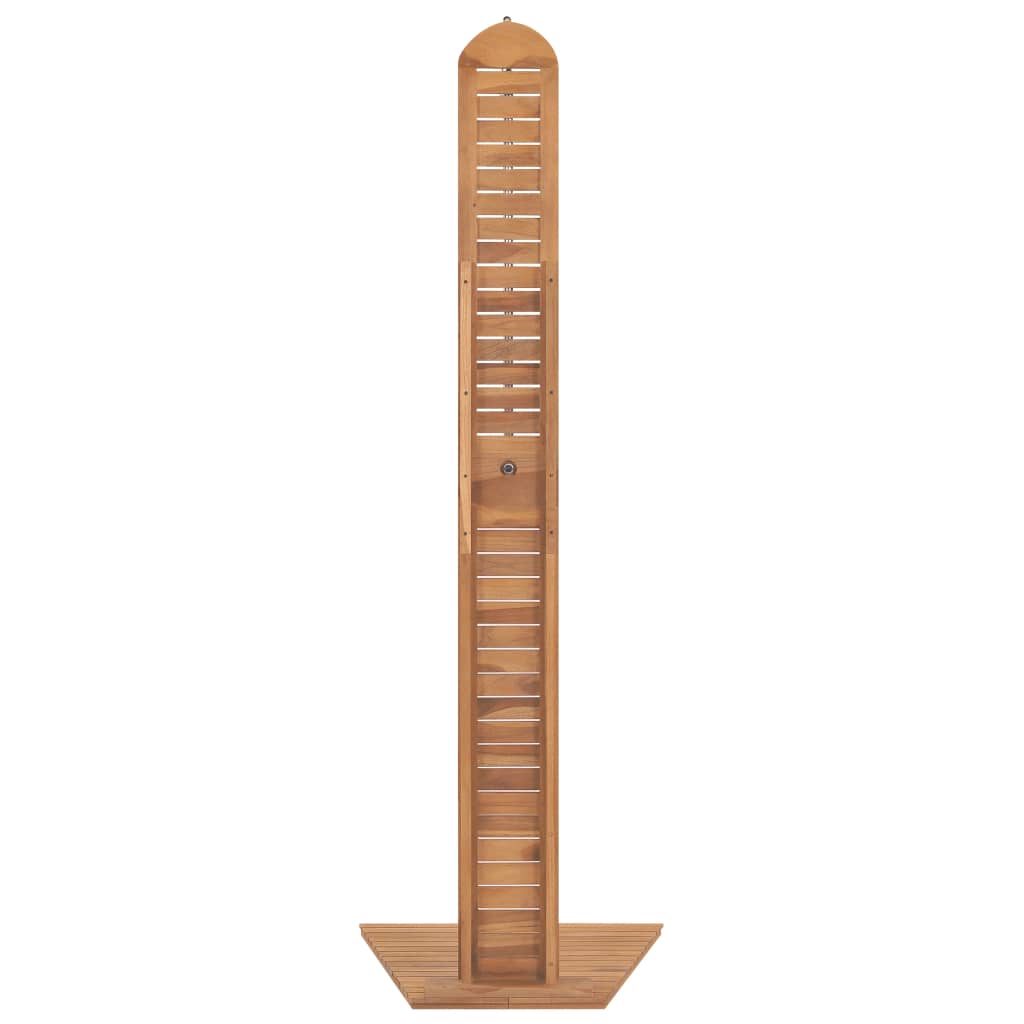 Vidaxl buitendouche 70x75x204 cm massief teakhout