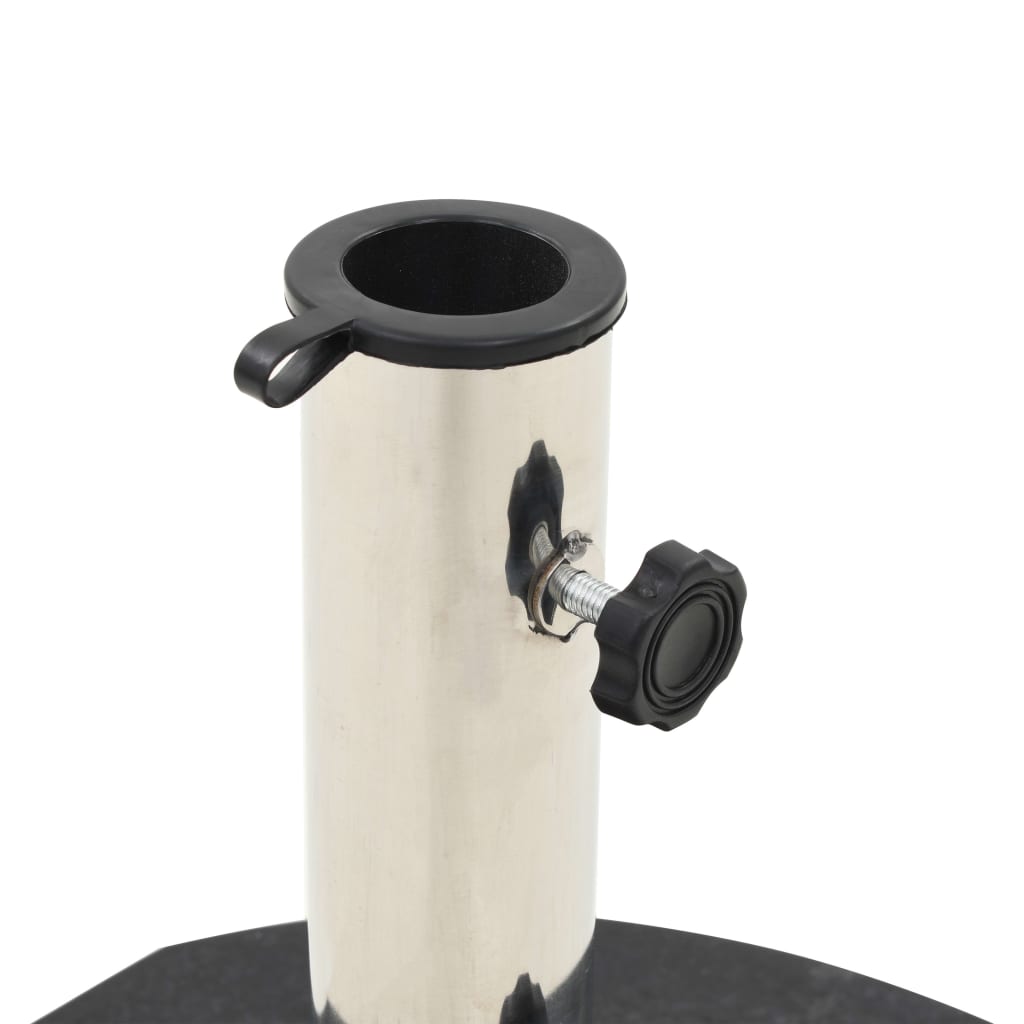 Vidaxl parasolvoet rond 28,5 kg graniet zwart