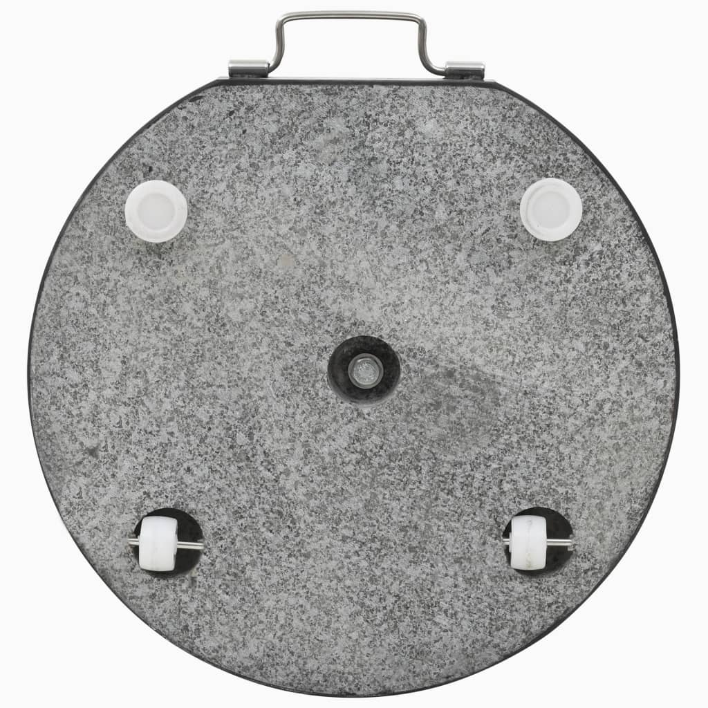 Vidaxl parasolvoet rond 28,5 kg graniet zwart
