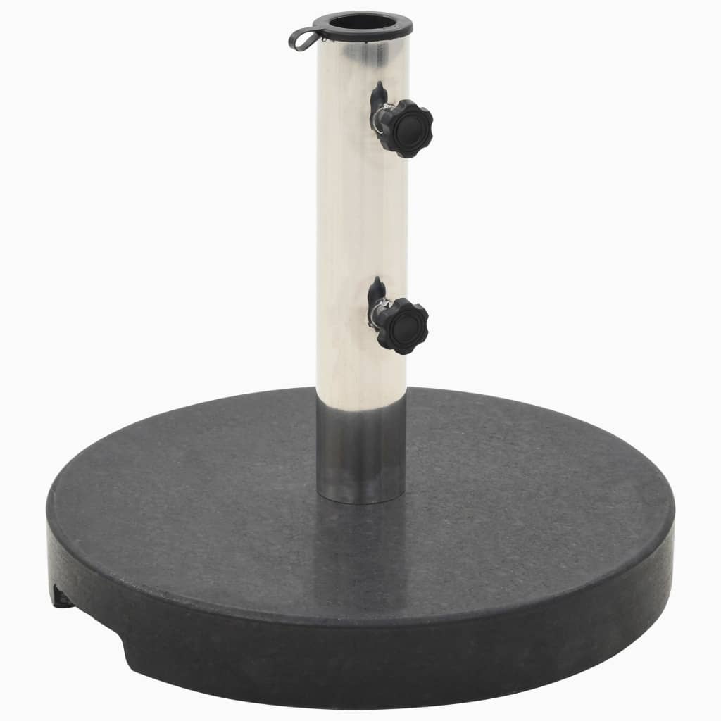 Vidaxl parasolvoet rond 20 kg graniet zwart