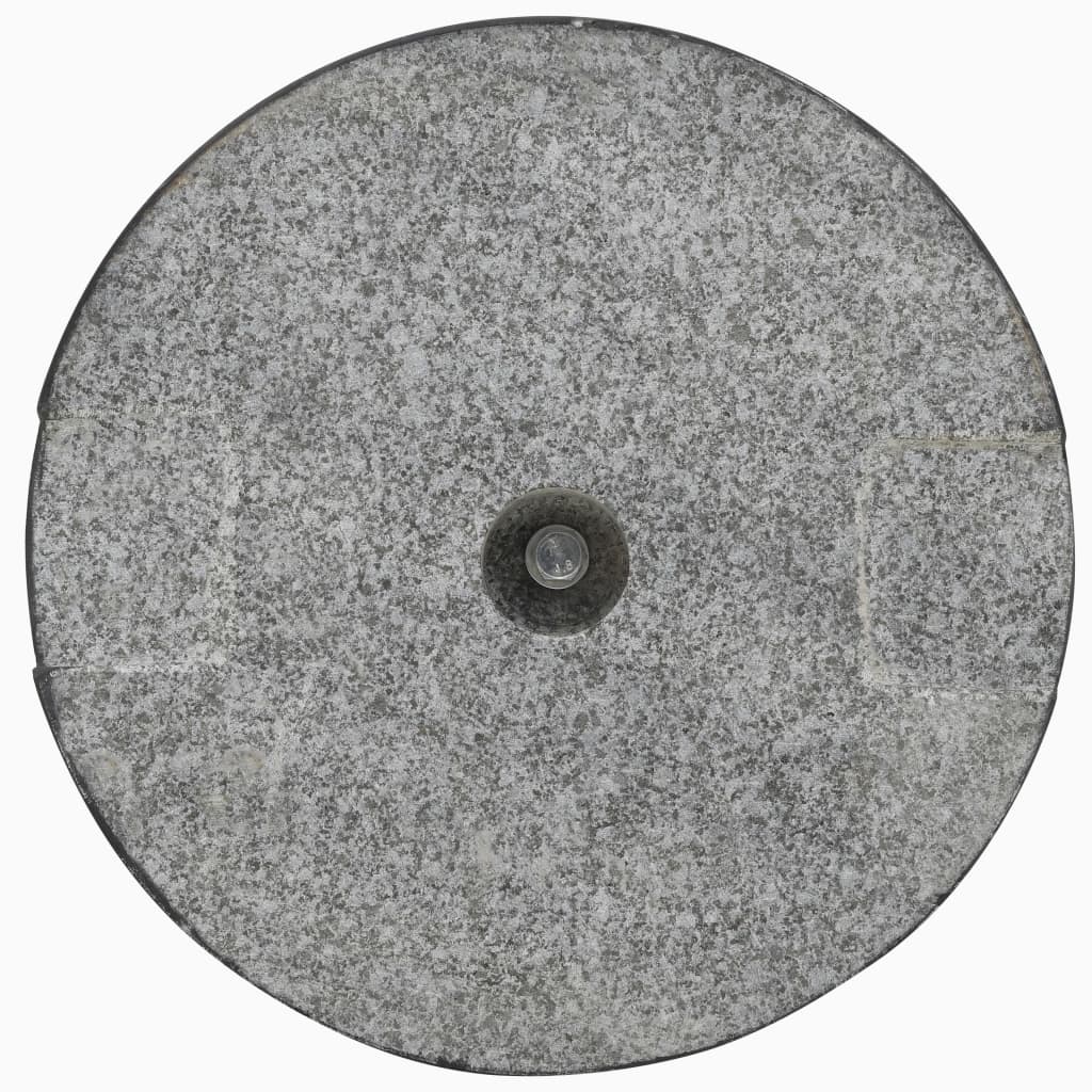 Vidaxl parasolvoet rond 20 kg graniet zwart