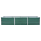 Vidaxl plantenbak verhoogd 240x80x45 cm gegalvaniseerd staal groen