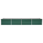 Vidaxl plantenbak verhoogd 320x80x45 cm gegalvaniseerd staal groen