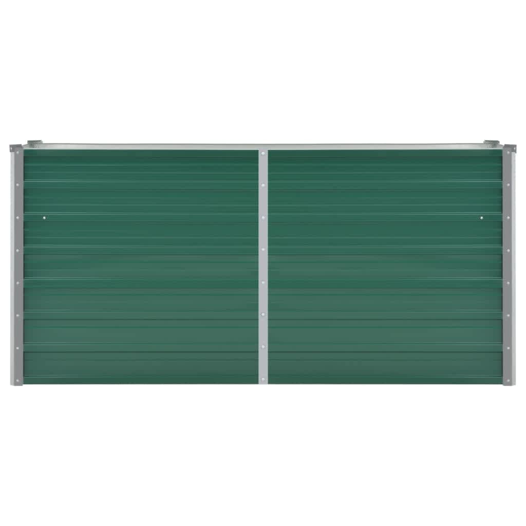 Vidaxl plantenbak verhoogd 160x40x77 cm gegalvaniseerd staal groen