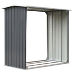 Vidaxl haardhoutschuur 172x91x154 cm gegalvaniseerd staal grijs