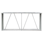 Vidaxl haardhoutschuur 330x84x152 cm gegalvaniseerd staal grijs