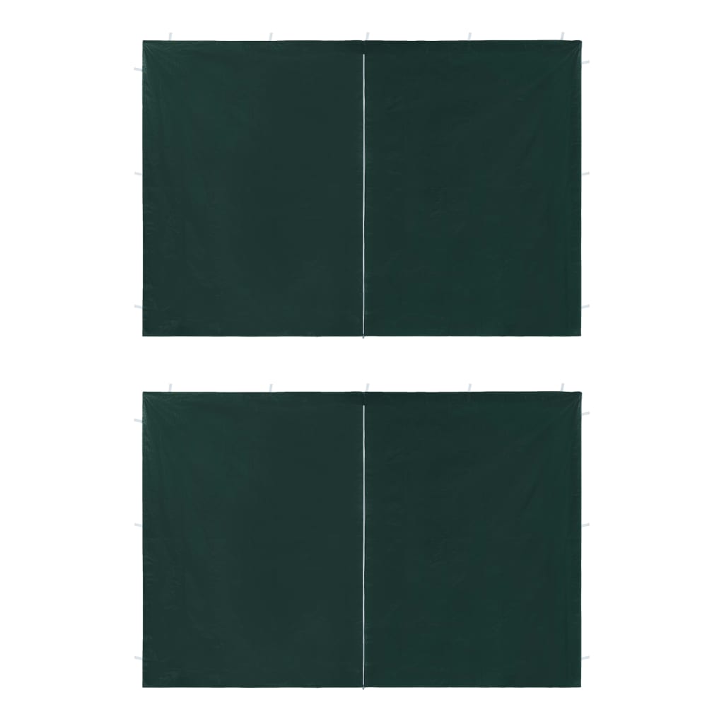 Vidaxl tentwanden 2 st met ritssluiting pe groen