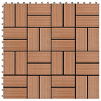 Vidaxl 11 st terrastegel 30x30 cm 1 m² hkc bruin