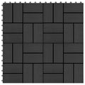 Vidaxl terrastegels 30x30 cm 1 m² hkc zwart 11 st