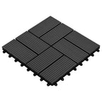 Vidaxl terrastegels 30x30 cm 1 m² hkc zwart 11 st